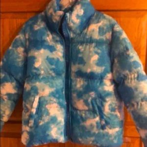 New with tags tie-dye puffer coat